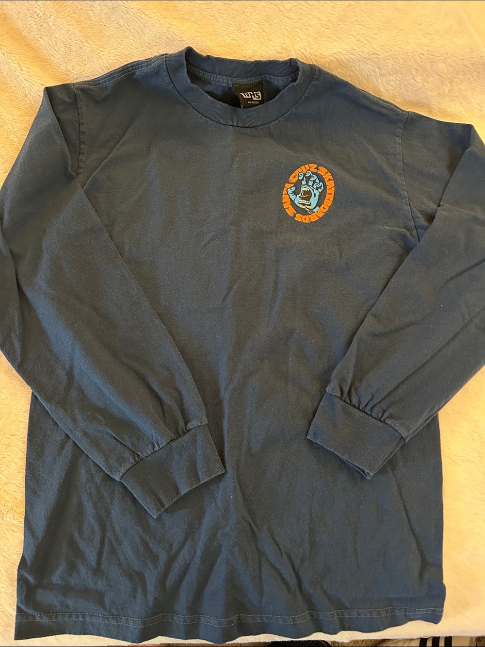 NHS Navy Santa Cruz Skateboard Crewneck Tee